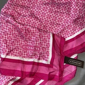 Coach 100% silk scarf